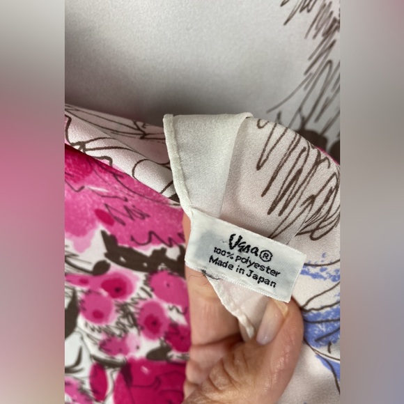 Vera 10”/51” Floral Scarf 🩷🤎💙 - Picture 5 of 7